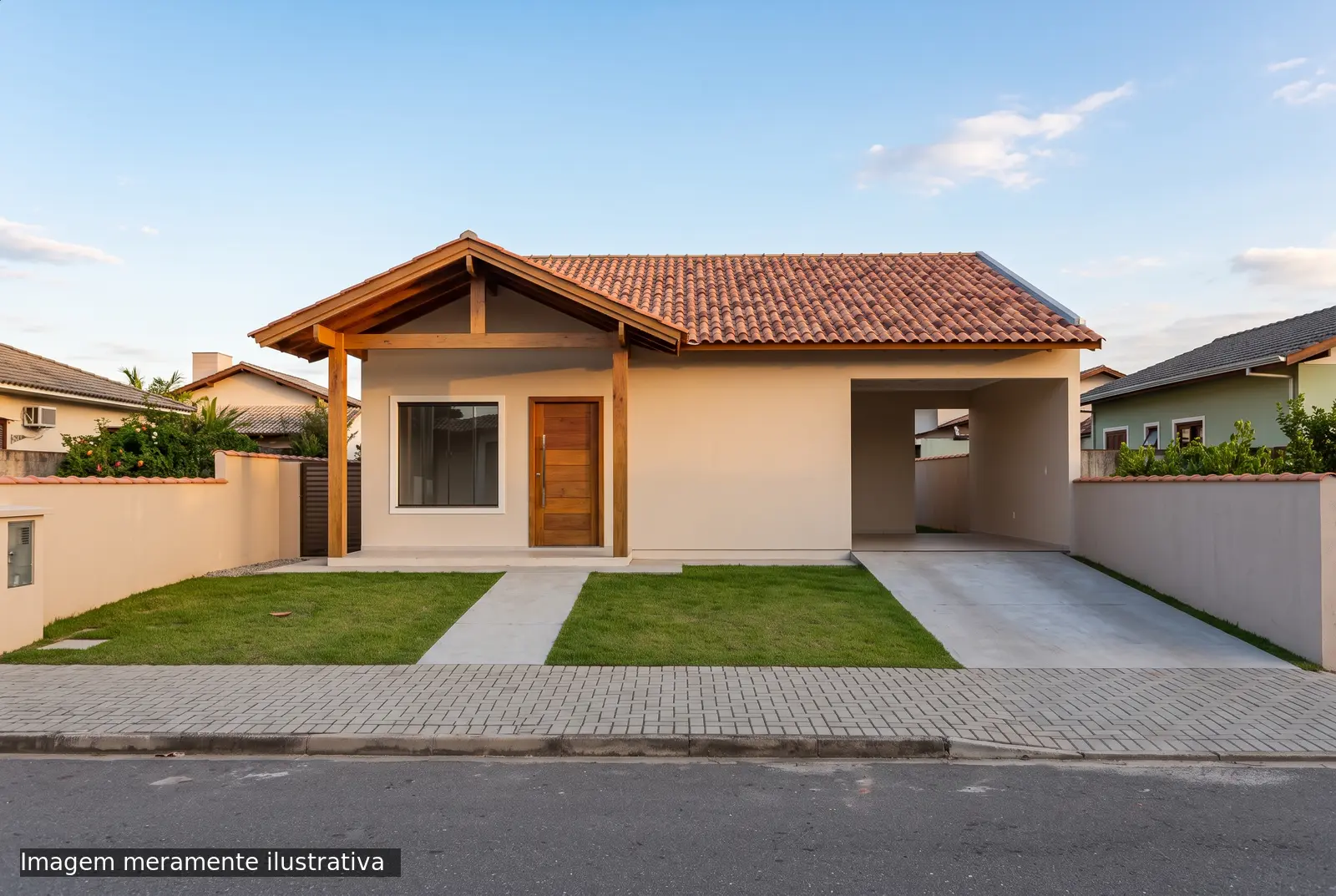 Casa + Lote 2 dormitórios (suíte) com varanda e telhado cerâmico